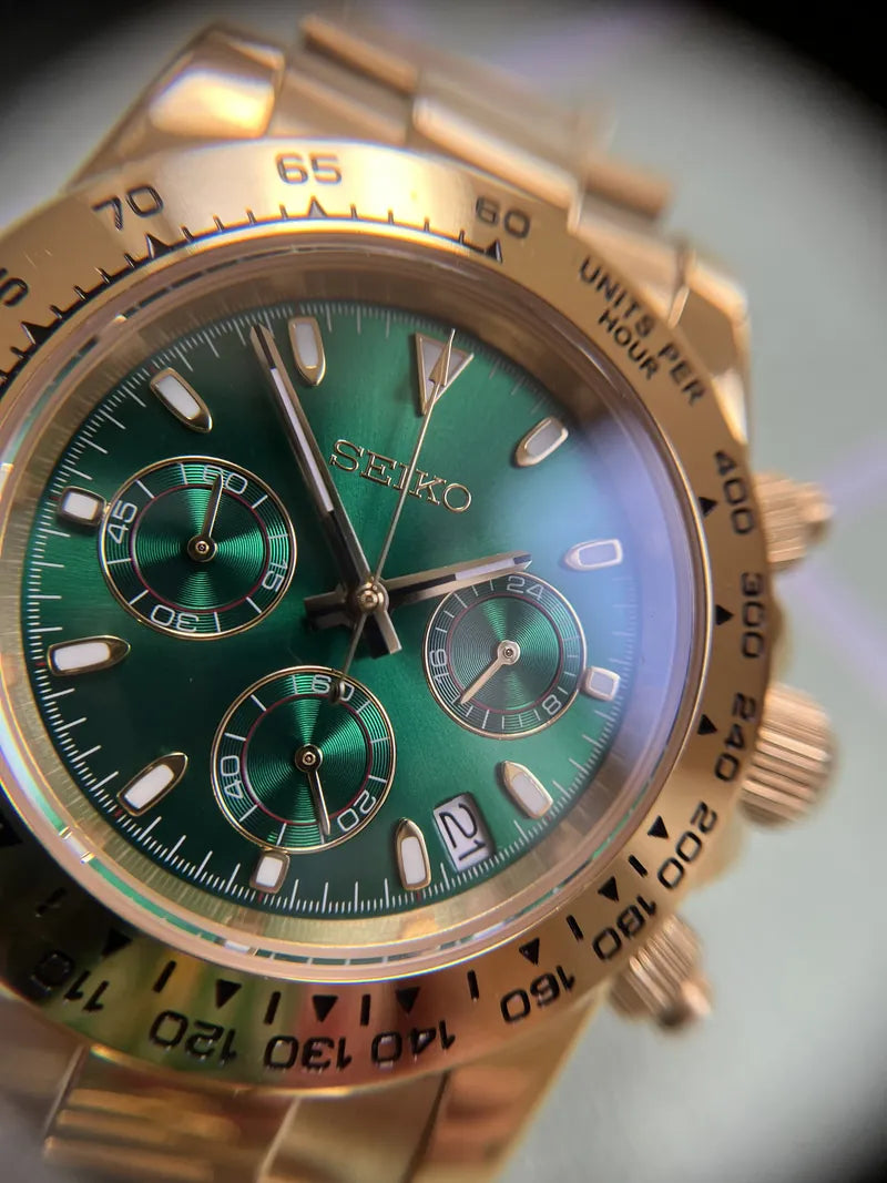 Golden Emerald Daytona - Seiko Mod